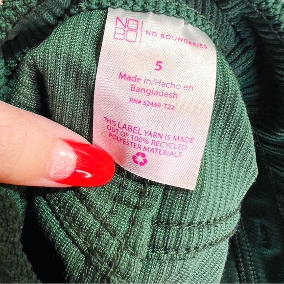 Hunter Green Button Front Corduroy Mini Skirt Women's 5 NWOT Casual Everyday - Picture 4 of 5